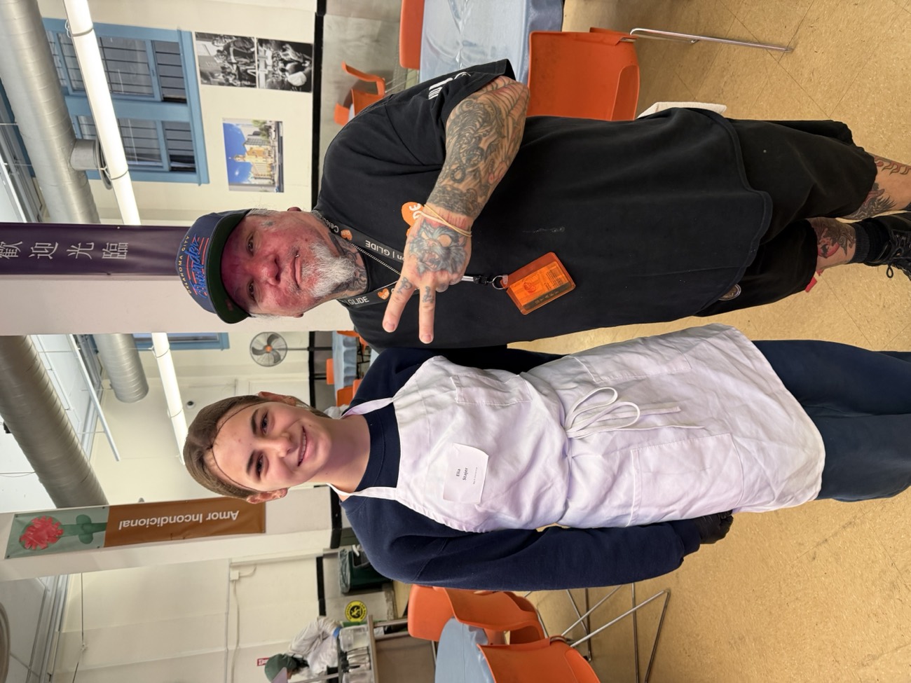 Elia with a guest at GLIDE